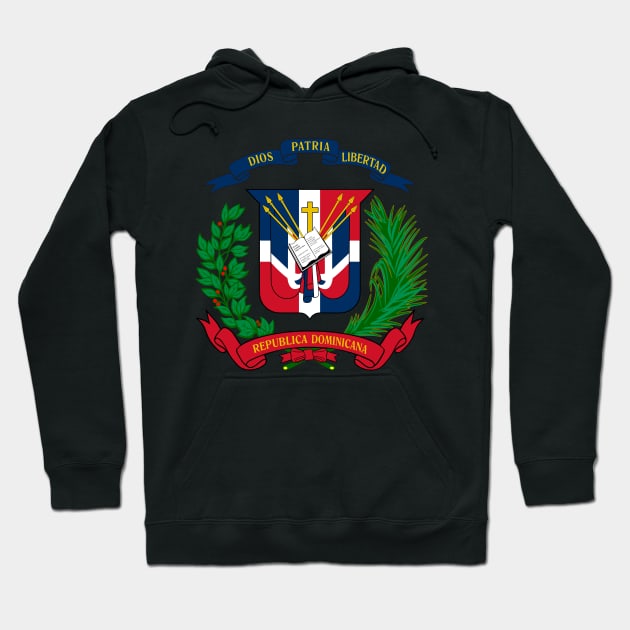 Coat of arms of the Dominican Republic Hoodie by Flags of the World